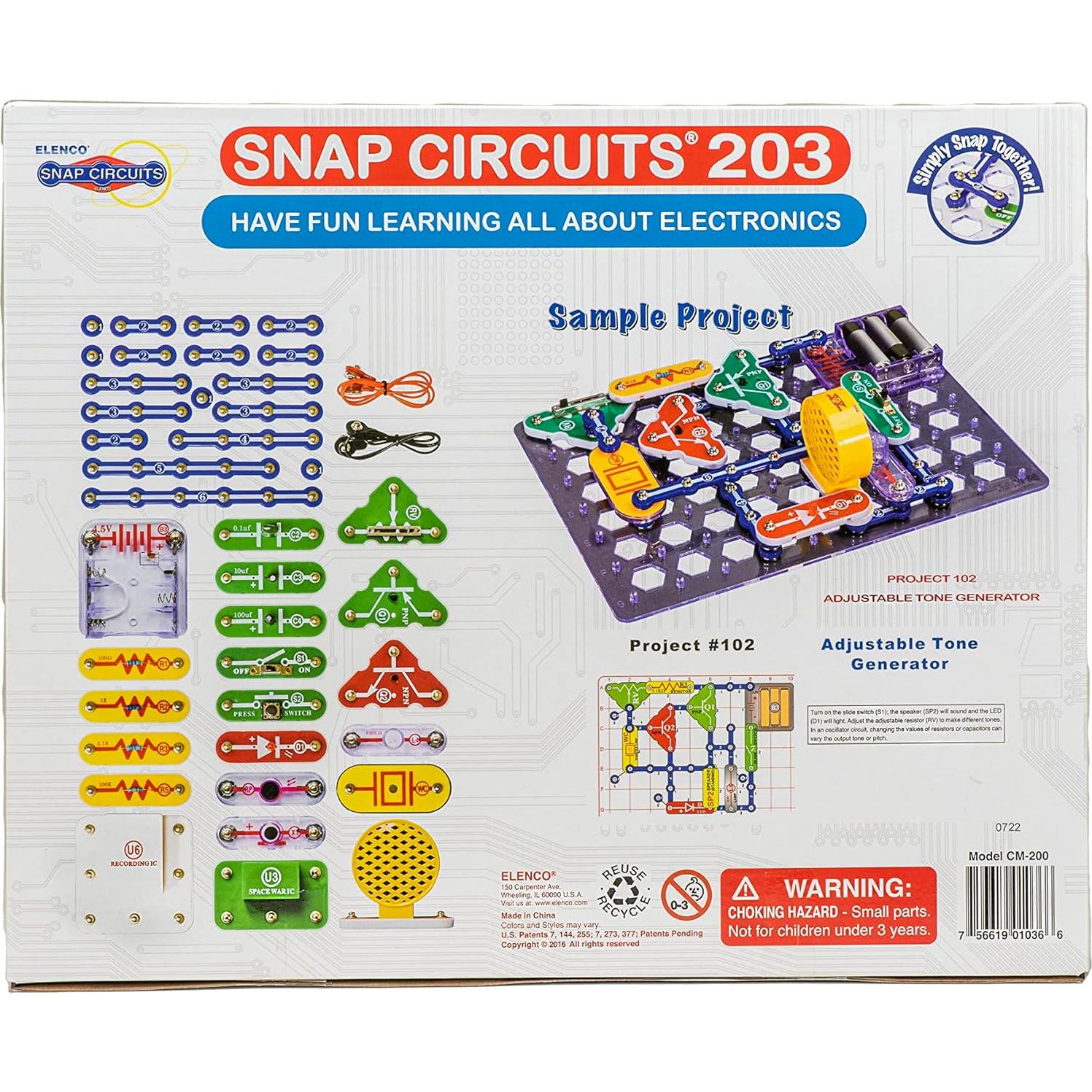 Kit de Electrónica Snap Circuits 203 - 200 Proyectos STEM
