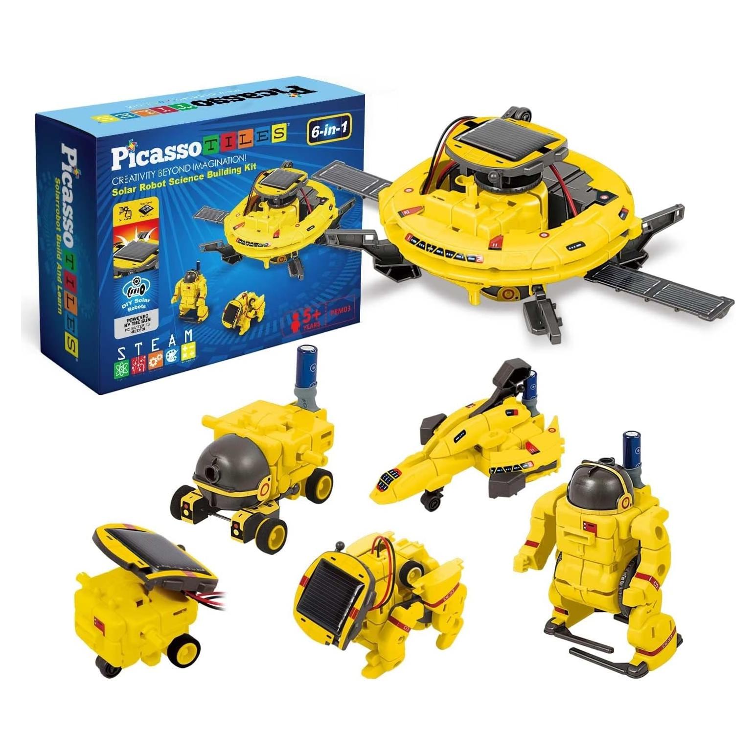Robot Solar Educativo 6-en-1 PicassoTiles para Niños 8+