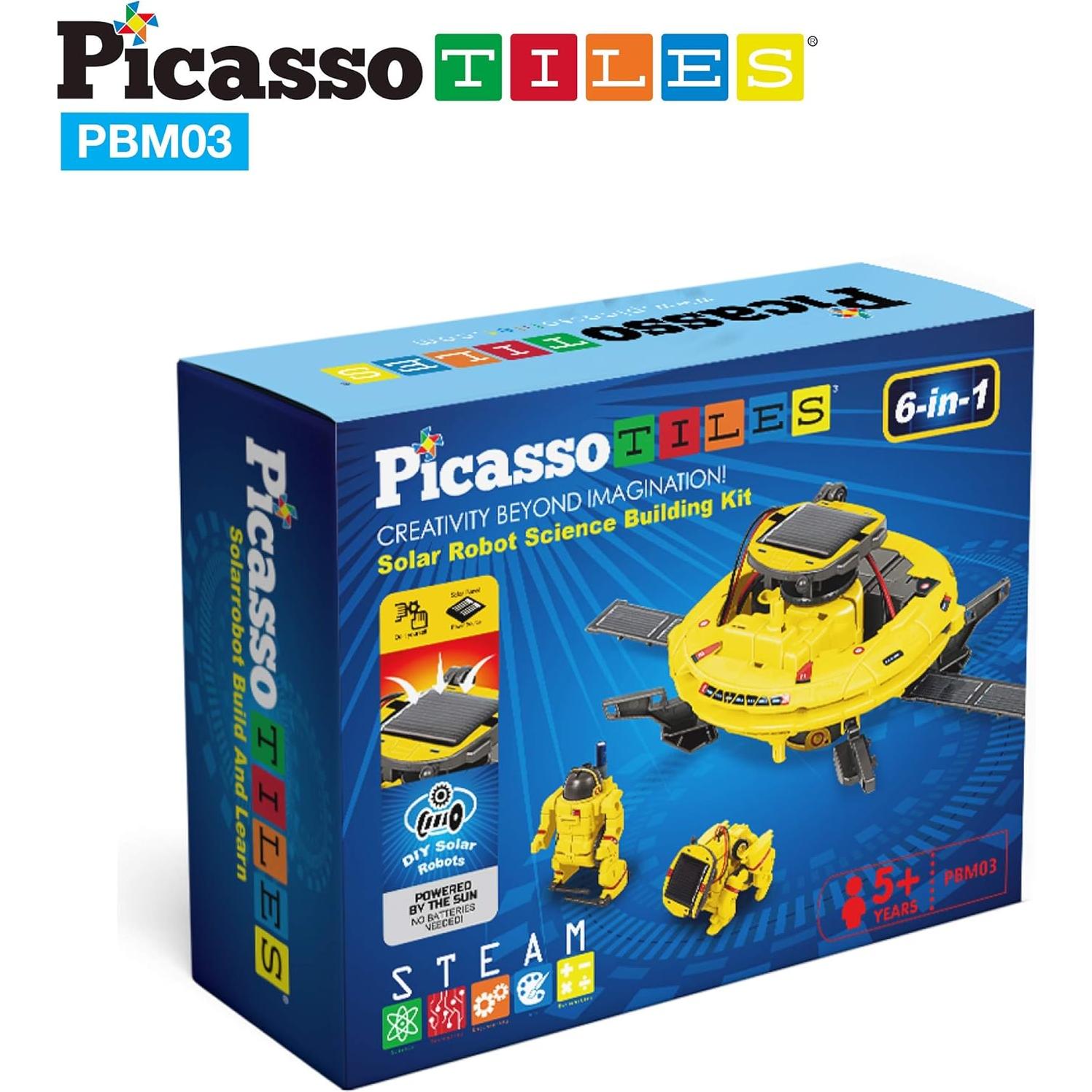 Robot Solar Educativo 6-en-1 PicassoTiles para Niños 8+