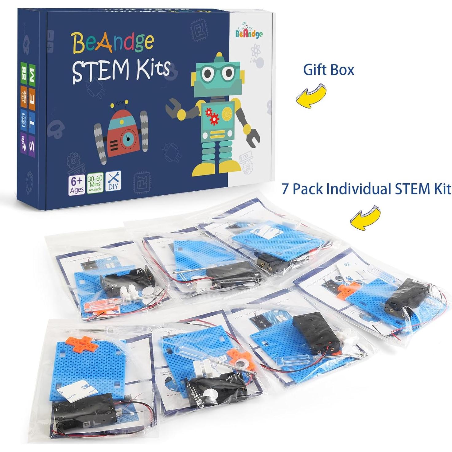 Kit STEM 7 Proyectos de Ciencia BeAndge para Niños 6-12 Años