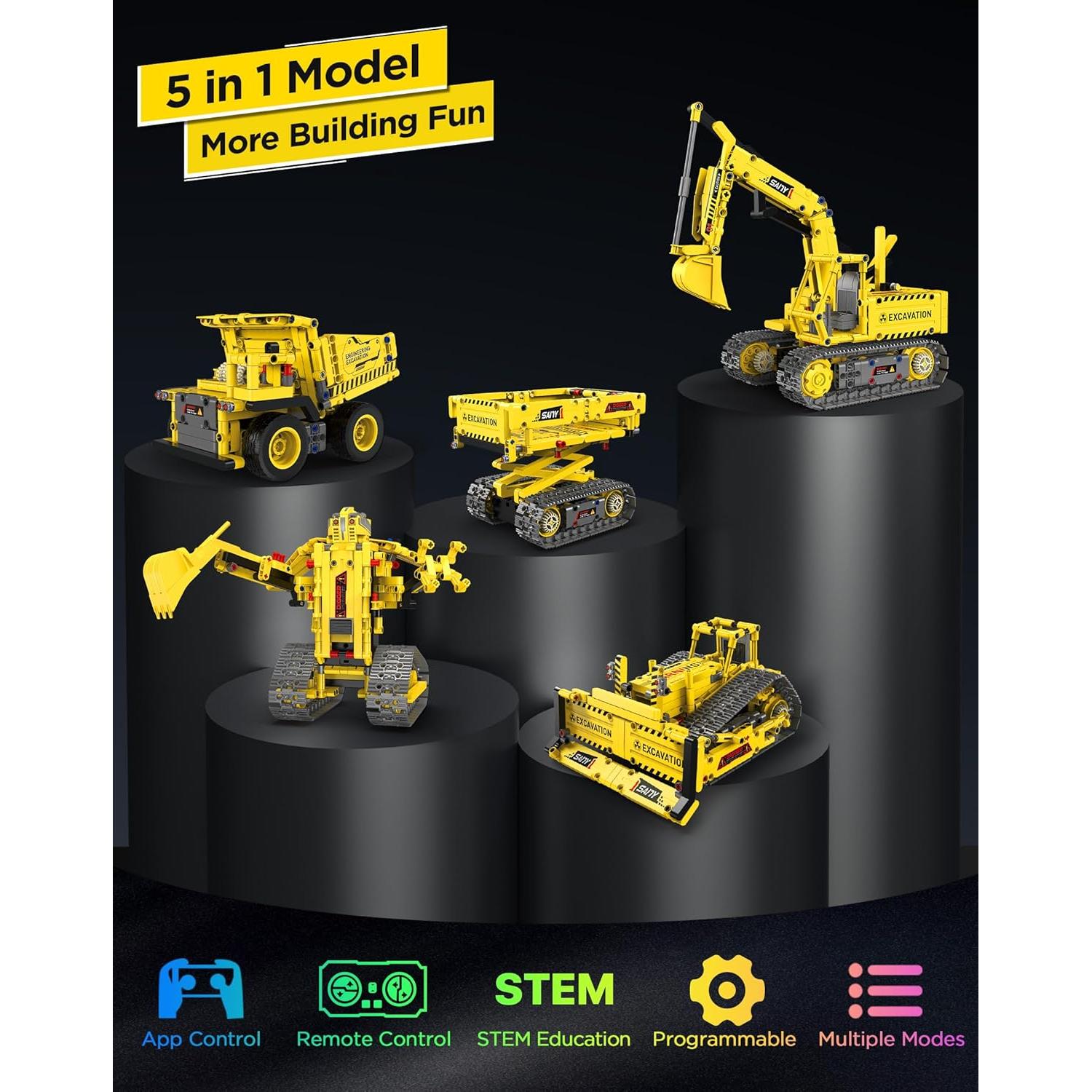 Kit de Construcción de Robots 5 en 1 Okk - 555 Piezas