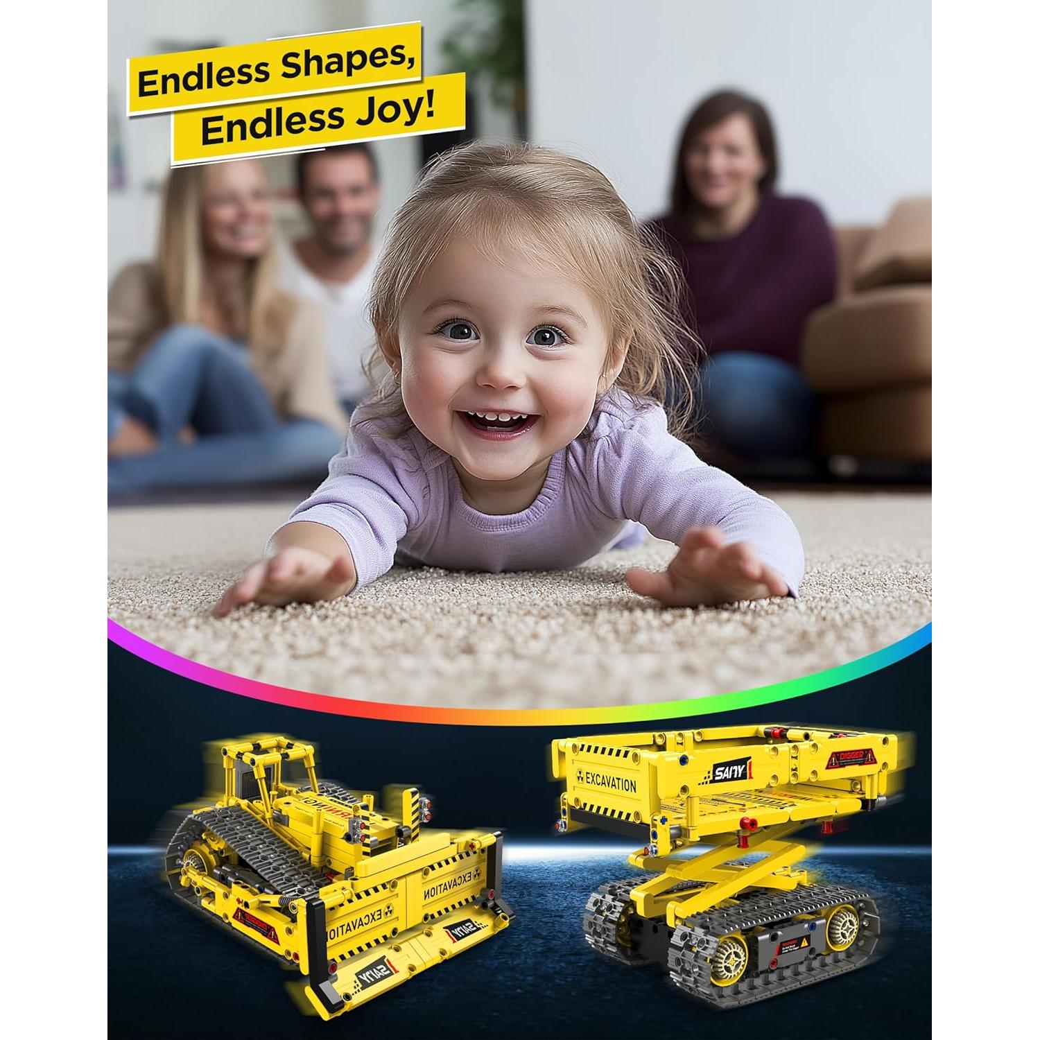 Kit de Construcción de Robots 5 en 1 Okk - 555 Piezas