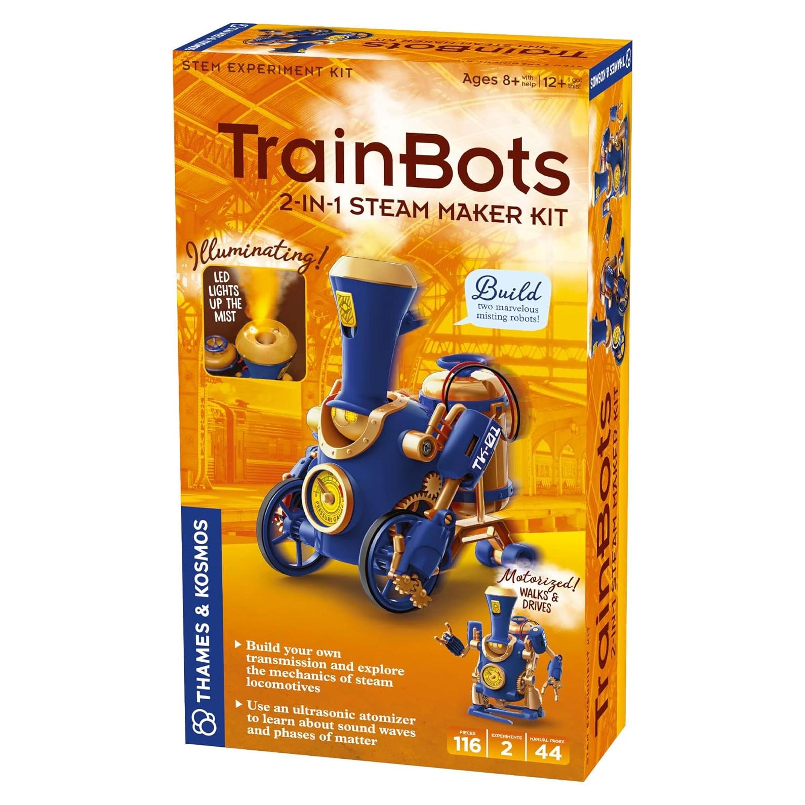 Kit de Fabricación STEAM Thames & Kosmos TrainBots 2 en 1