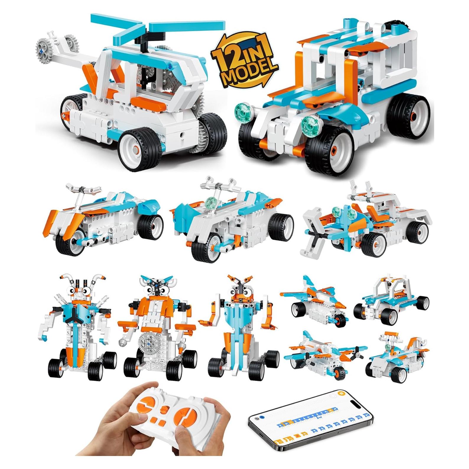 Kit de Construcción de Robots STEM AnySun 12 en 1 para Niños