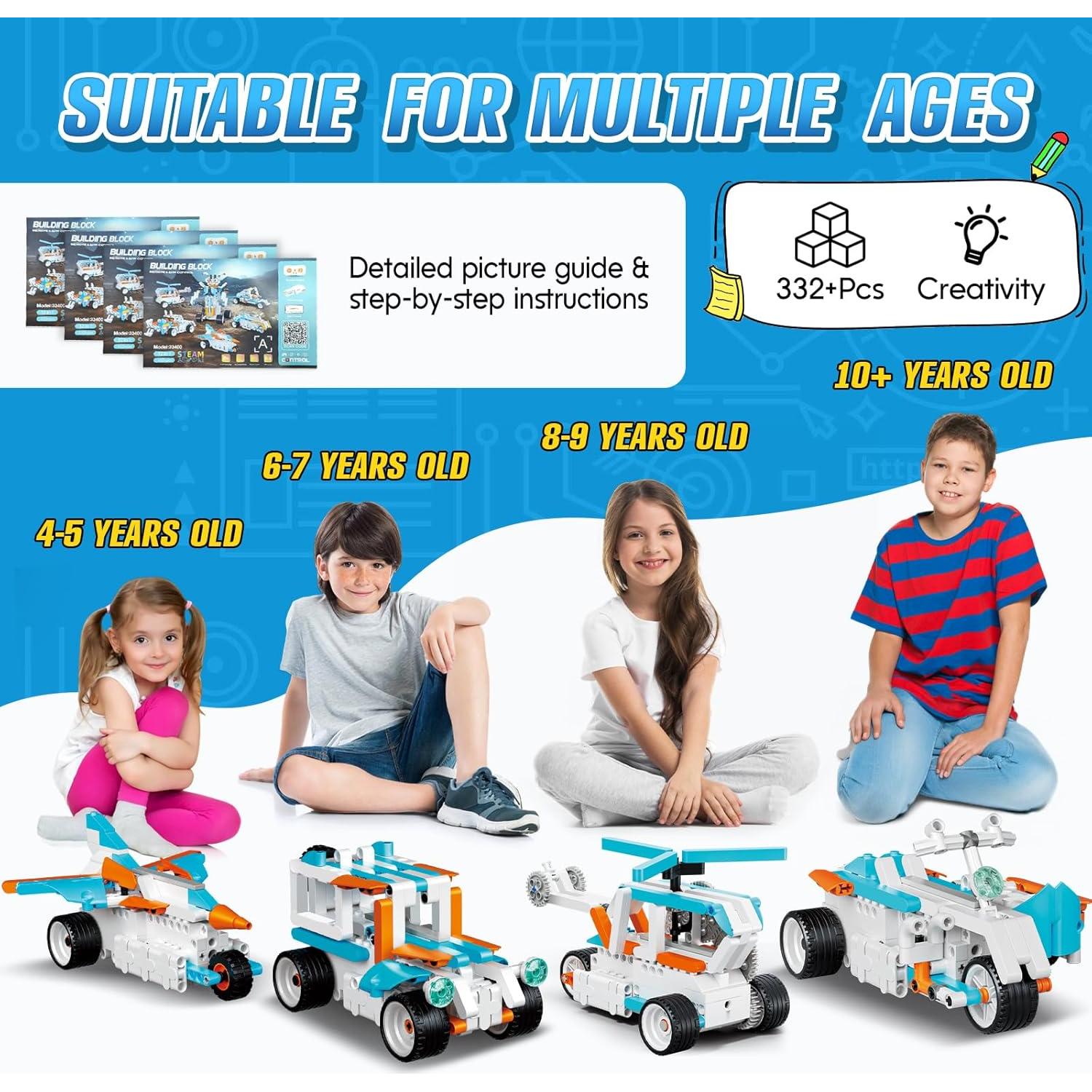 Kit de Construcción de Robots STEM AnySun 12 en 1 para Niños