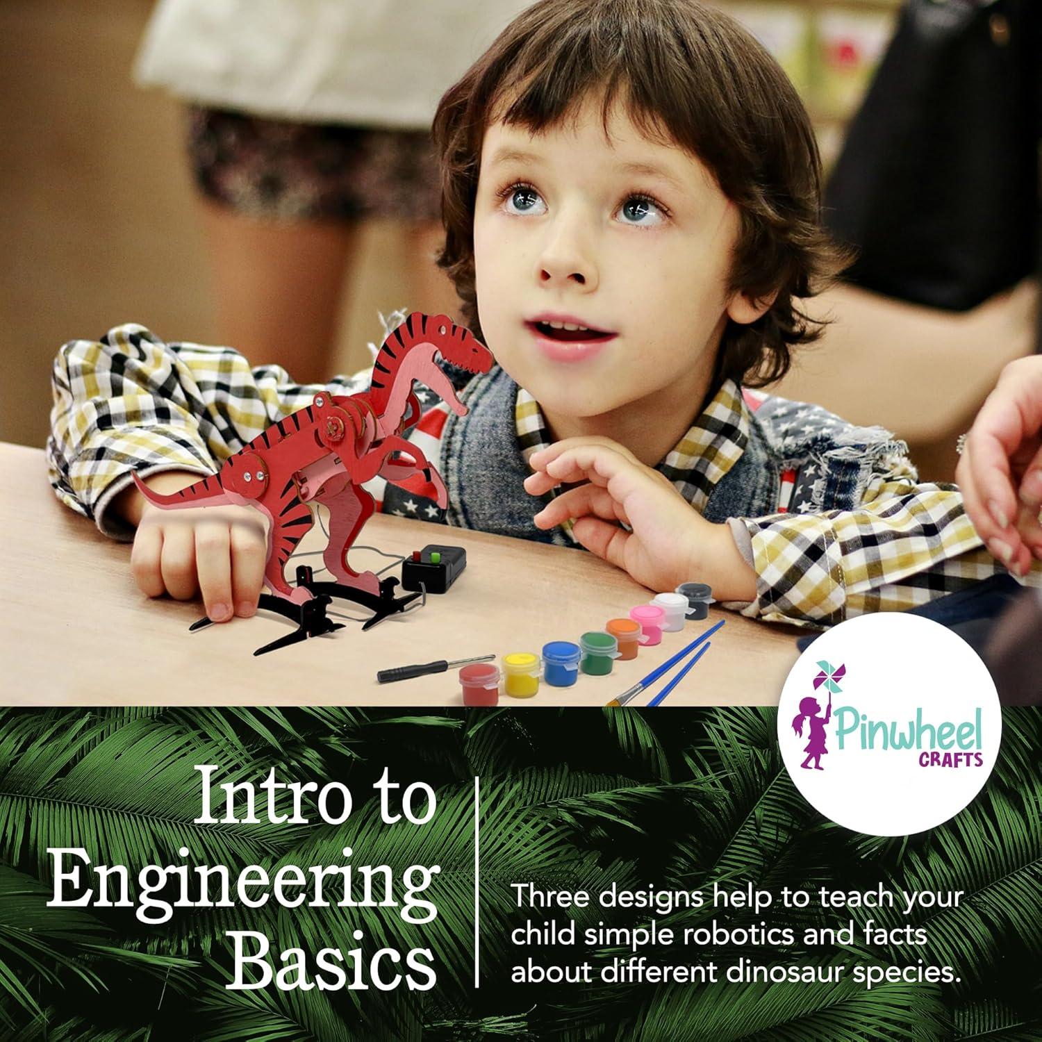 Kit de Dinosaurio Robótico Pinwheel Crafts para Niños 5-12 Años
