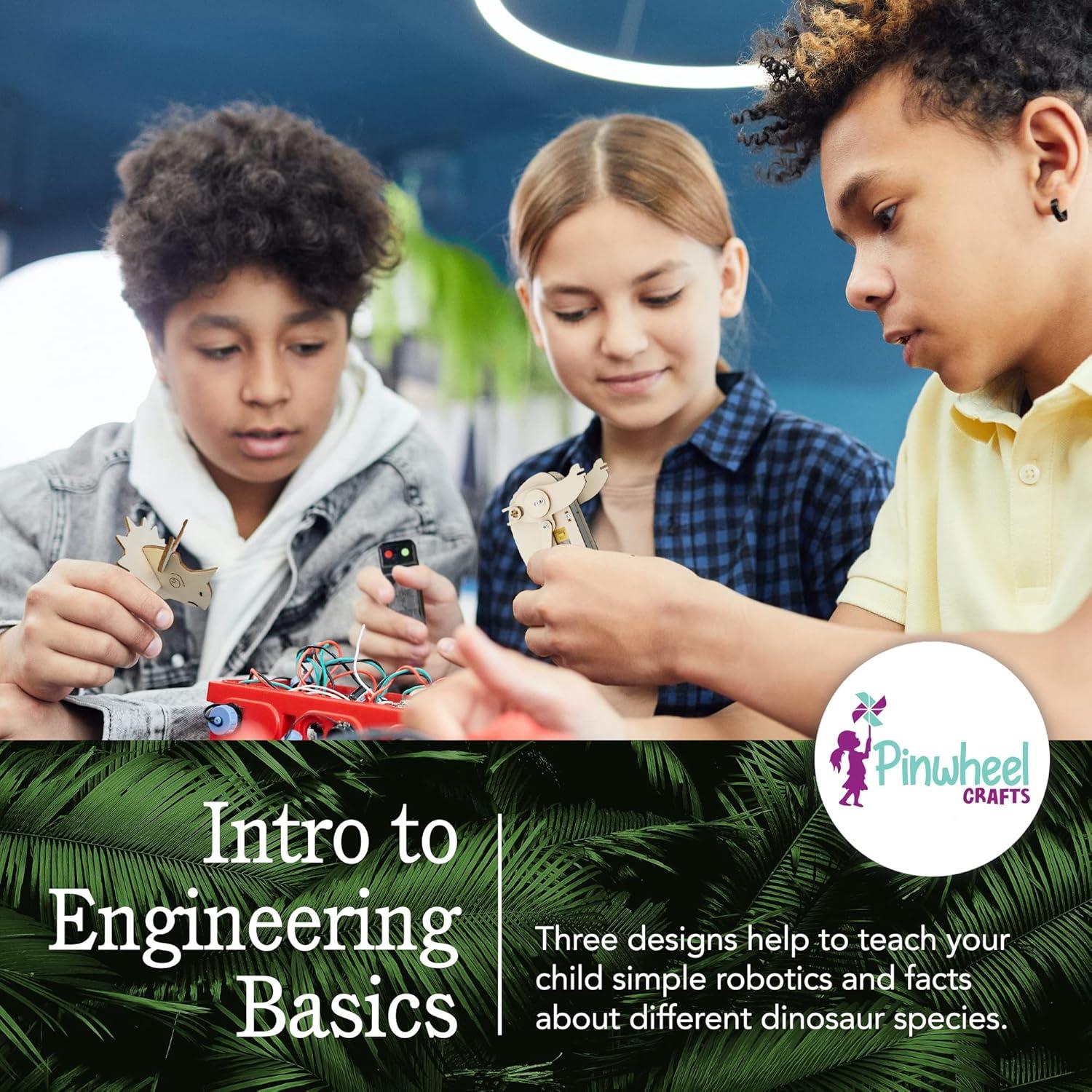 Kit de Dinosaurio Robótico Pinwheel Crafts para Niños 5-12 Años