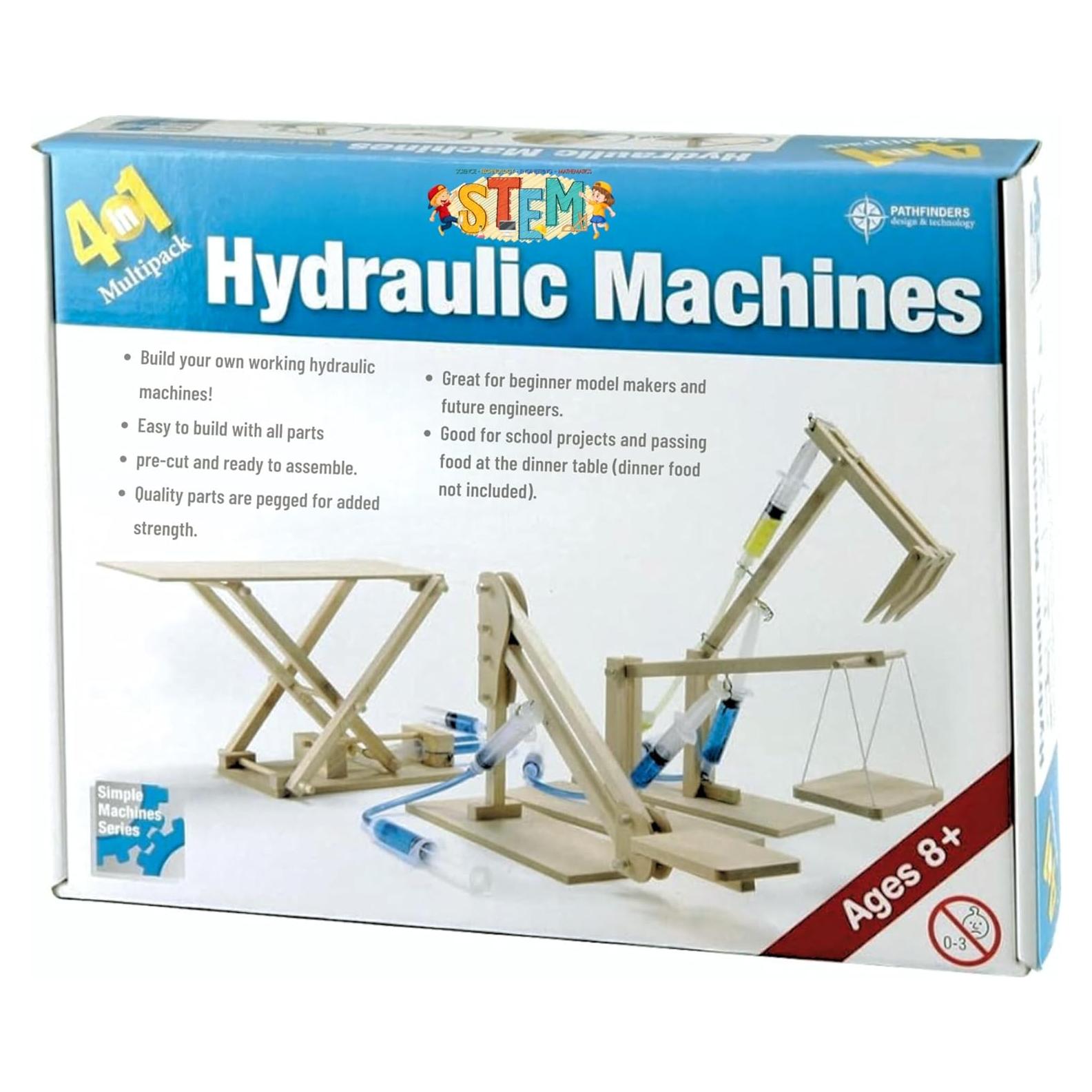 Kit STEM Hidráulica 4-en-1 Pathfinders - Juguete Educativo 8+