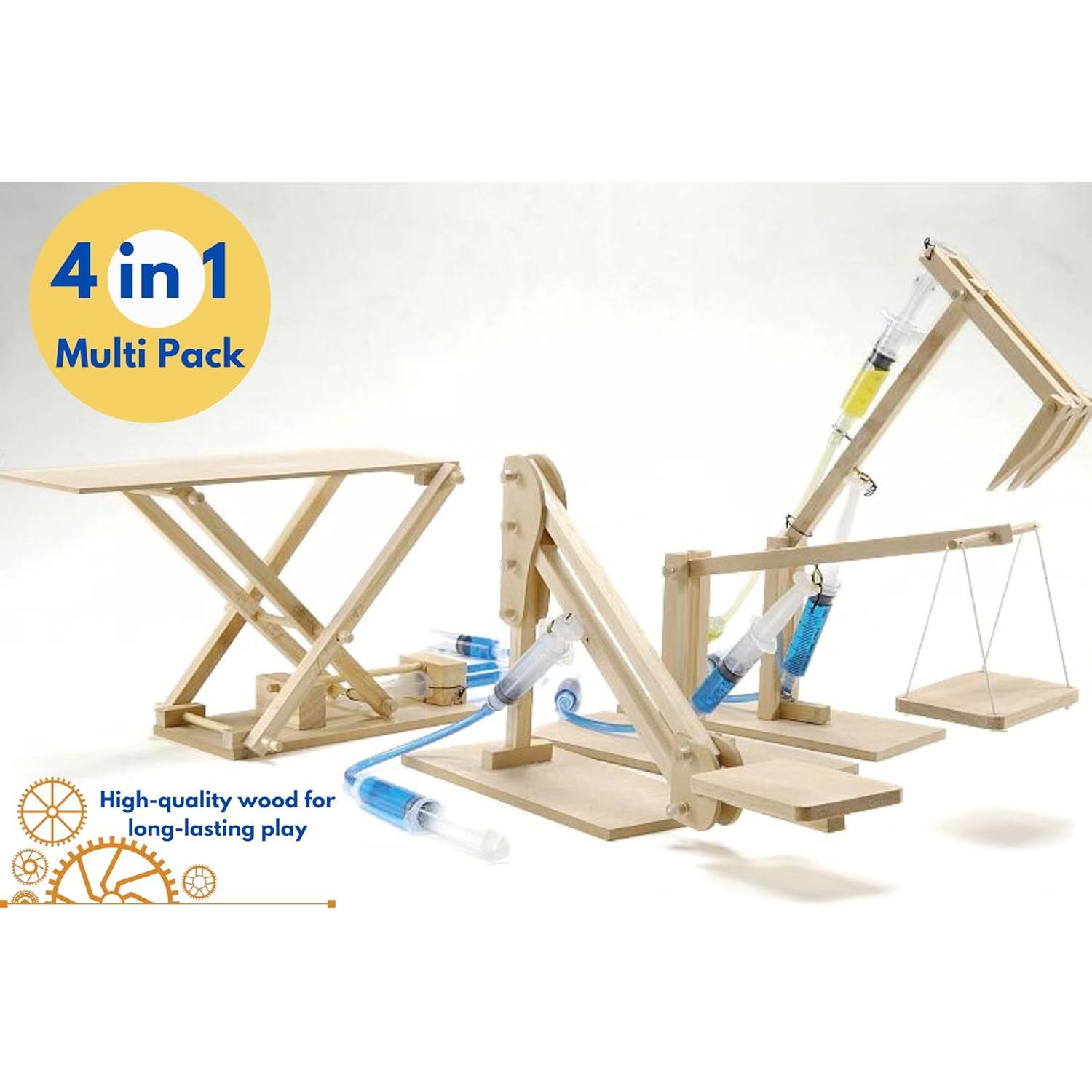 Kit STEM Hidráulica 4-en-1 Pathfinders - Juguete Educativo 8+
