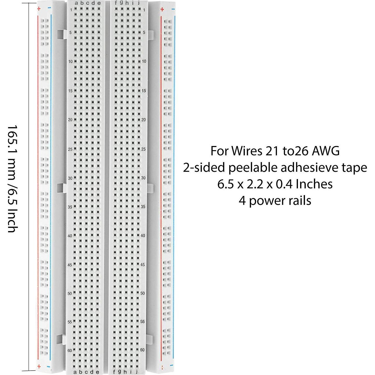 Kit 3 Protoboards 830 Puntos + 3 Cables Puente 40 Pines Deyue