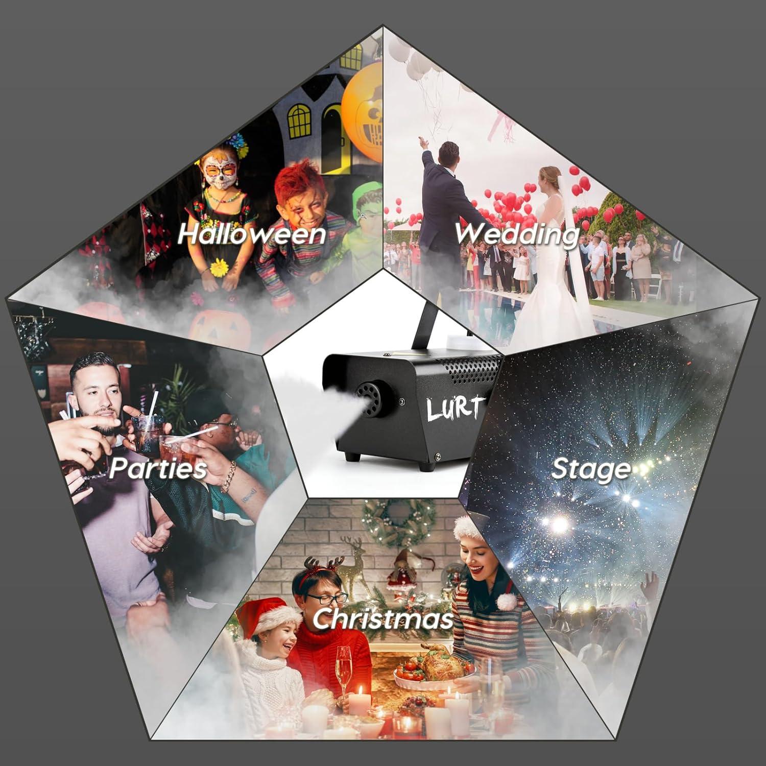 Máquina de Niebla LURT 500W Control Remoto 2000CFM