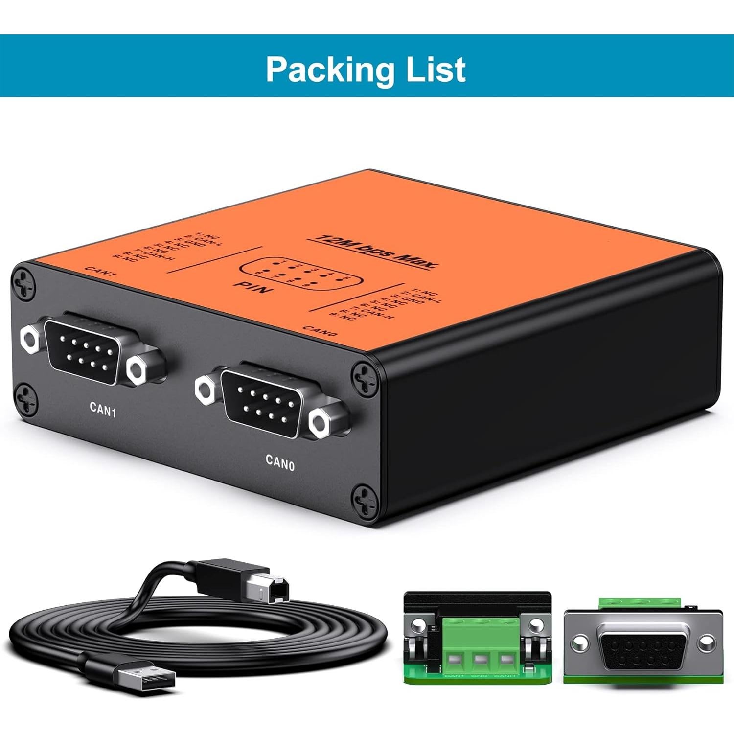 Convertidor USB a CANFD Doble Canal Pibiger USB2CANFD-X2