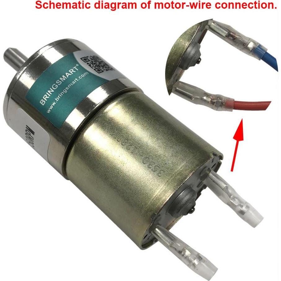 Motor de Engranaje Bringsmart JGB37-520 12V 100RPM Soporte