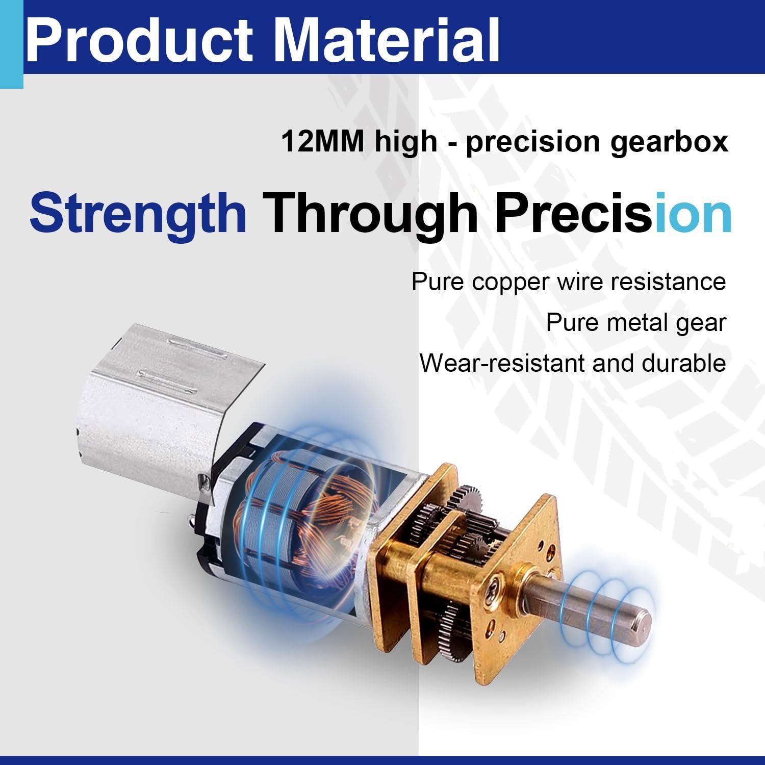 3 Pcs Motor de Reducción N20 DC 3V-6V Usdrwam para RC