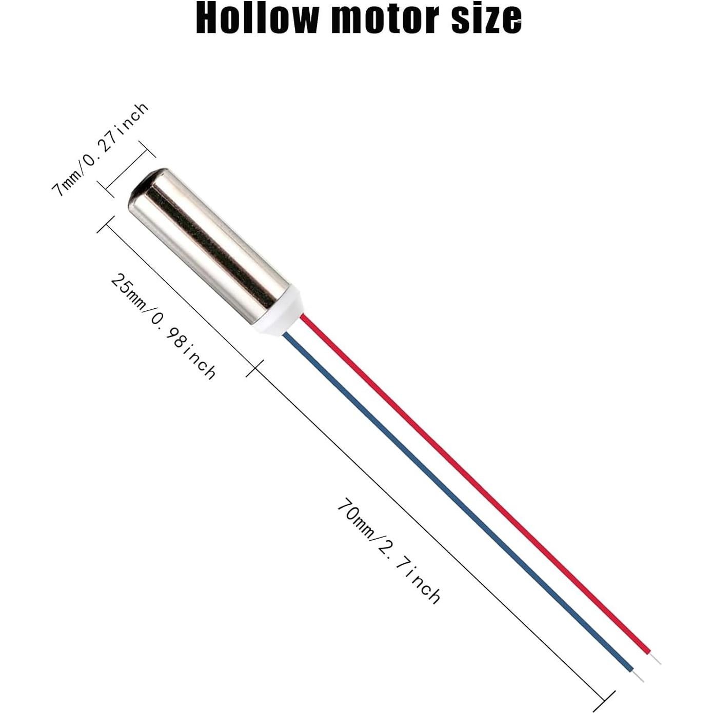 6 Motores de Vibración Sin Núcleo DC 7x25mm Zard 1-6V