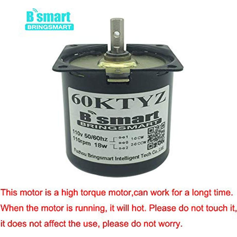 Motor Eléctrico Bringsmart 60KTYZ 110V 110rpm Bajo Ruido