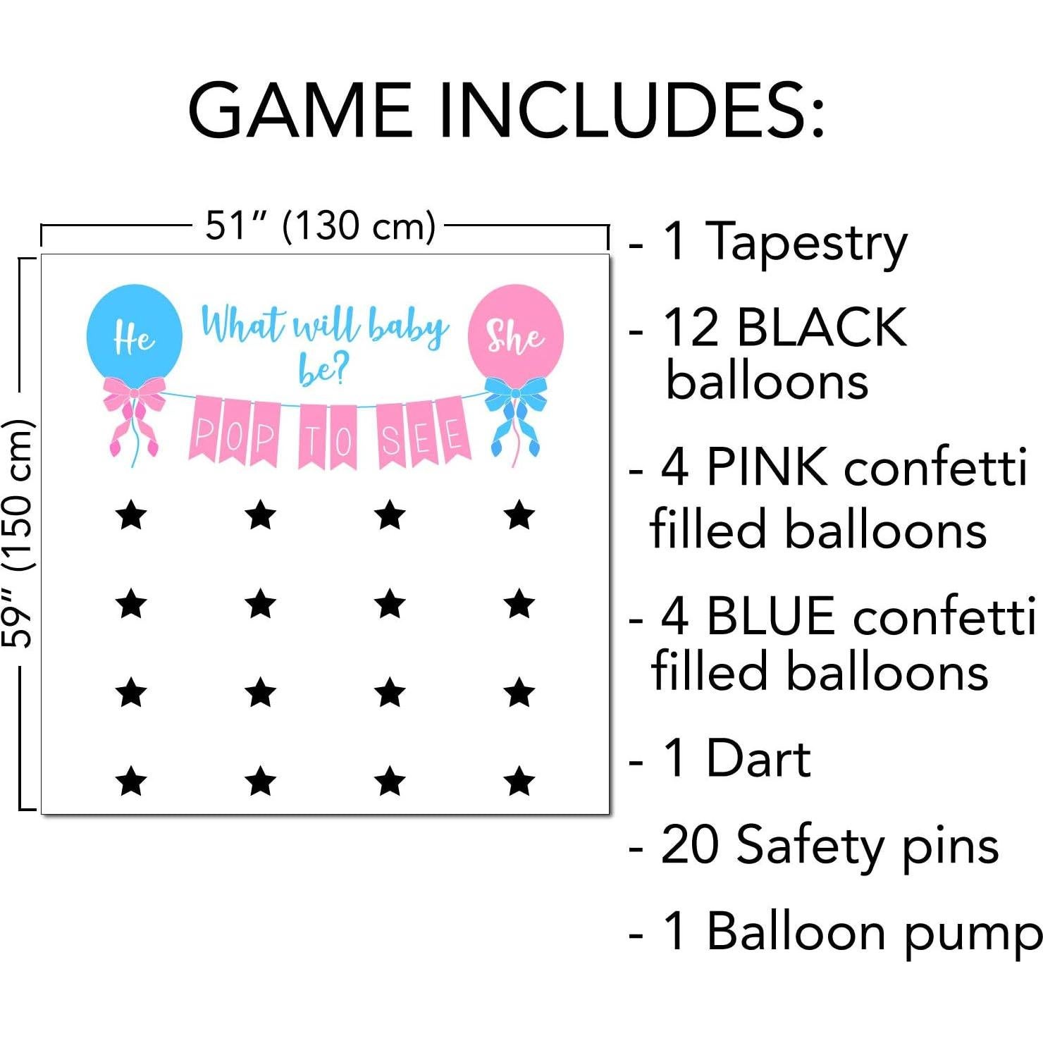 Juego de Revelación de Género Rool con Dardos y Globos