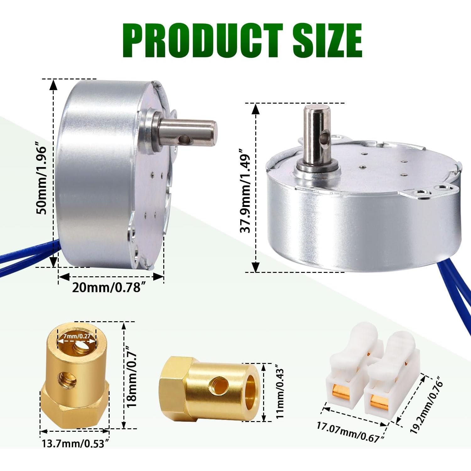 Motor sincrónico Twidec 5-6RPM 127V 4W para girador de tazas