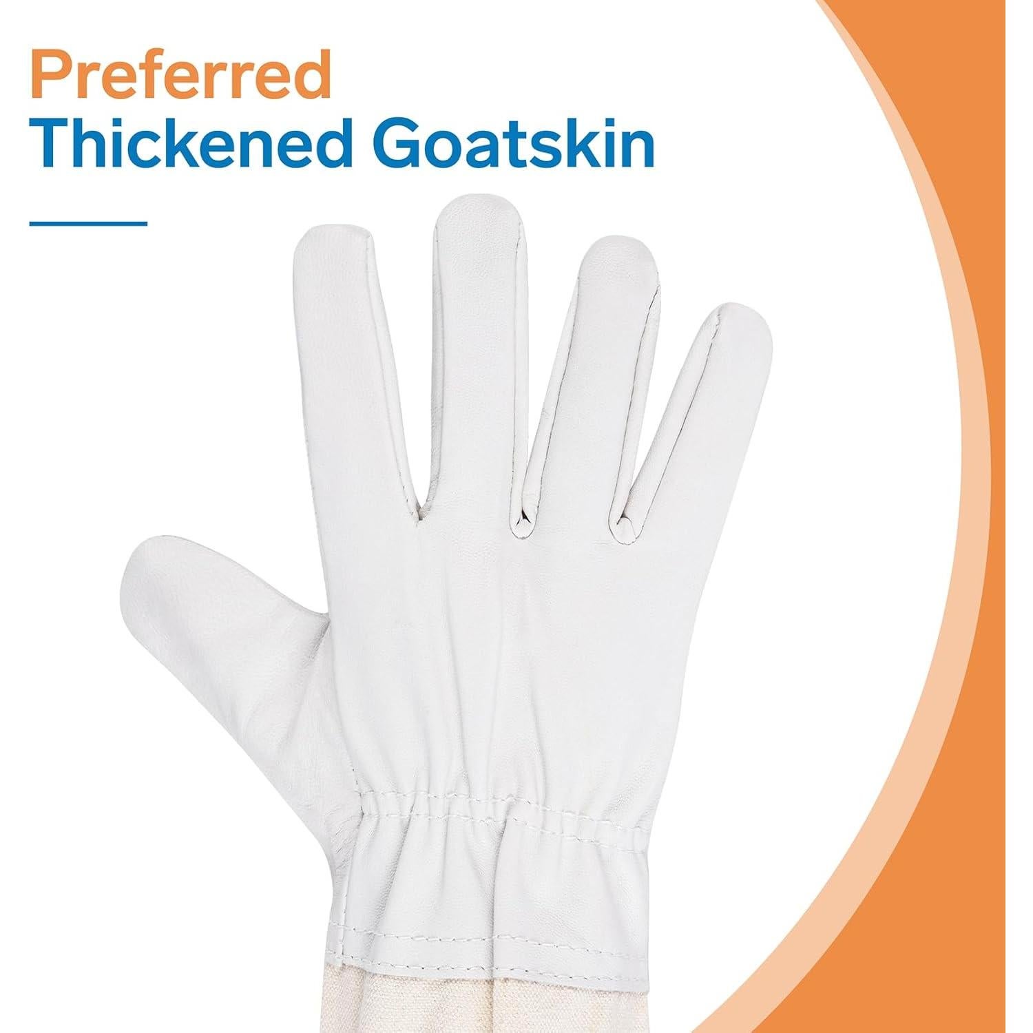 Guantes de Apicultura ZMHBKPS de Cabra Engrosados Unisex