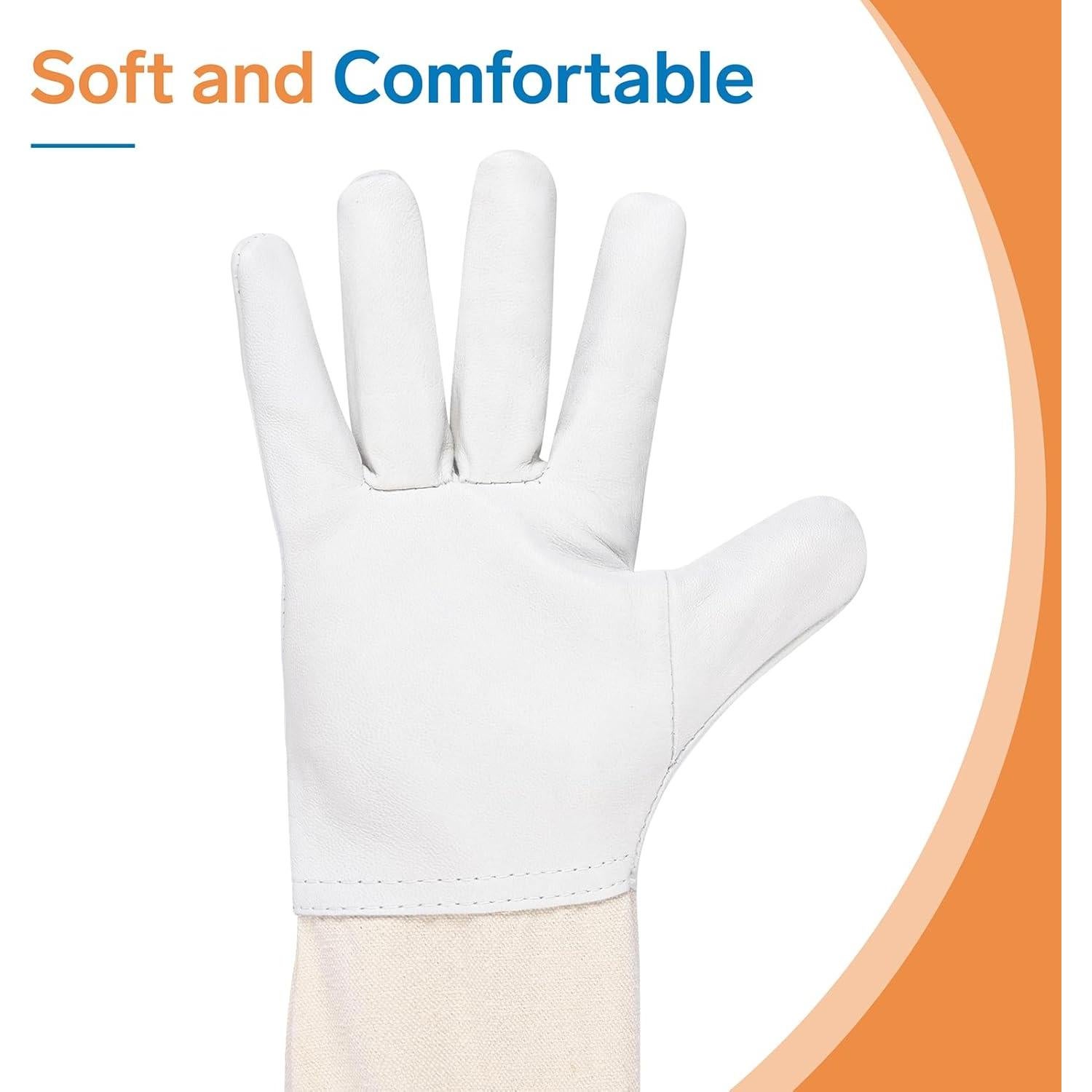 Guantes de Apicultura ZMHBKPS de Cabra Engrosados Unisex