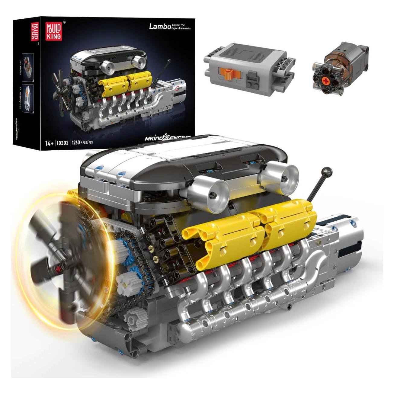 Mould King Motor V12 Funcional 1260 Piezas Juguete STEM