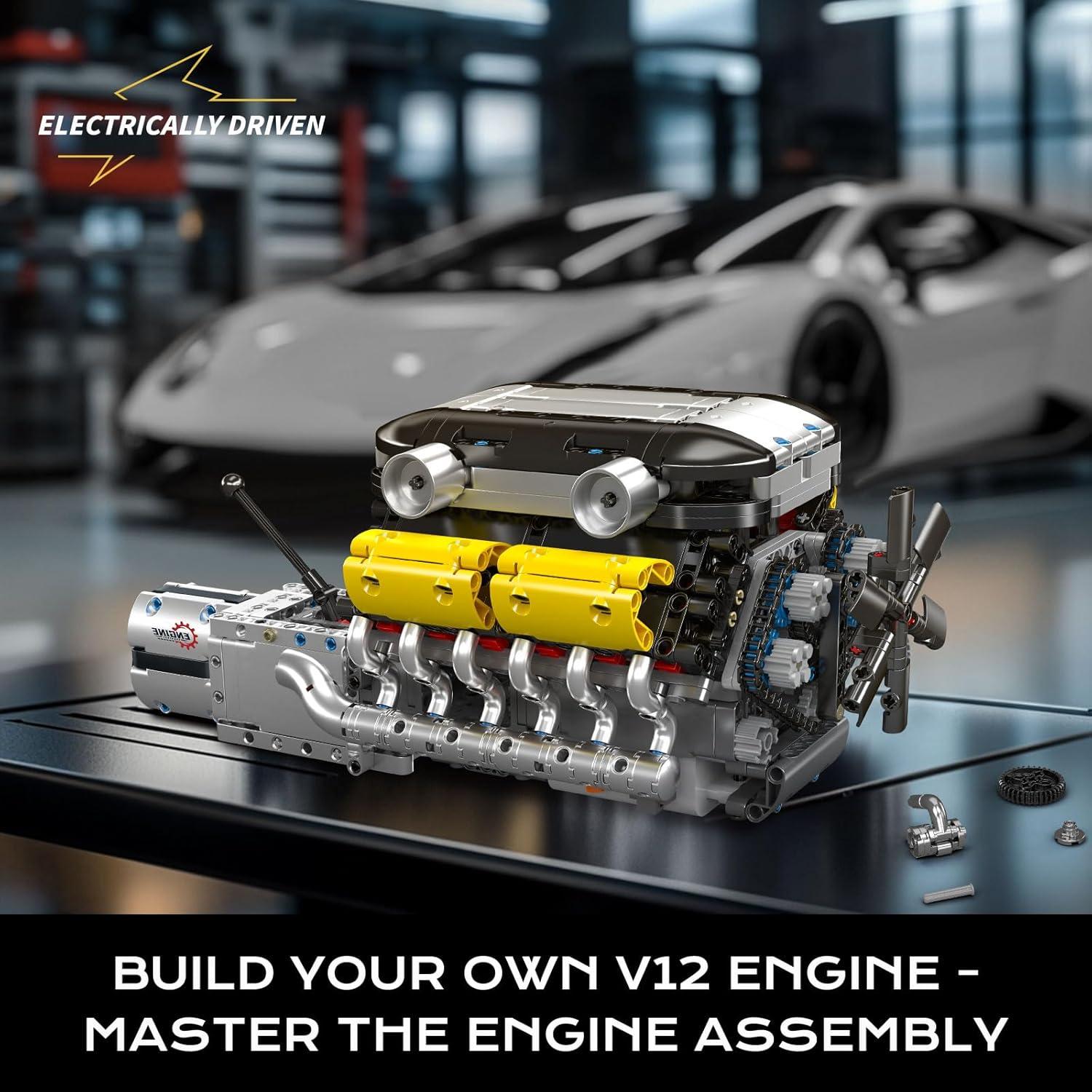 Mould King Motor V12 Funcional 1260 Piezas Juguete STEM