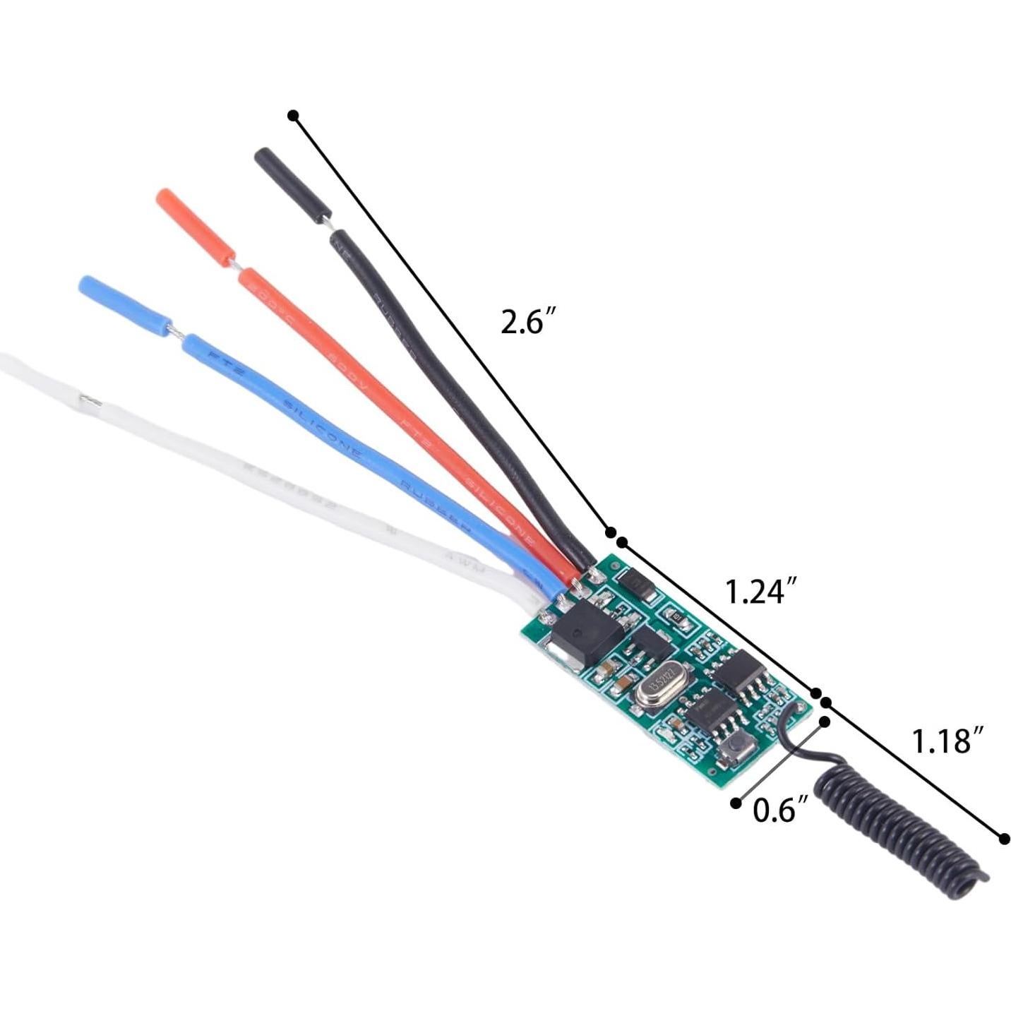 Control Remoto Inalámbrico QOFOWIN 5V-30V 3A RF