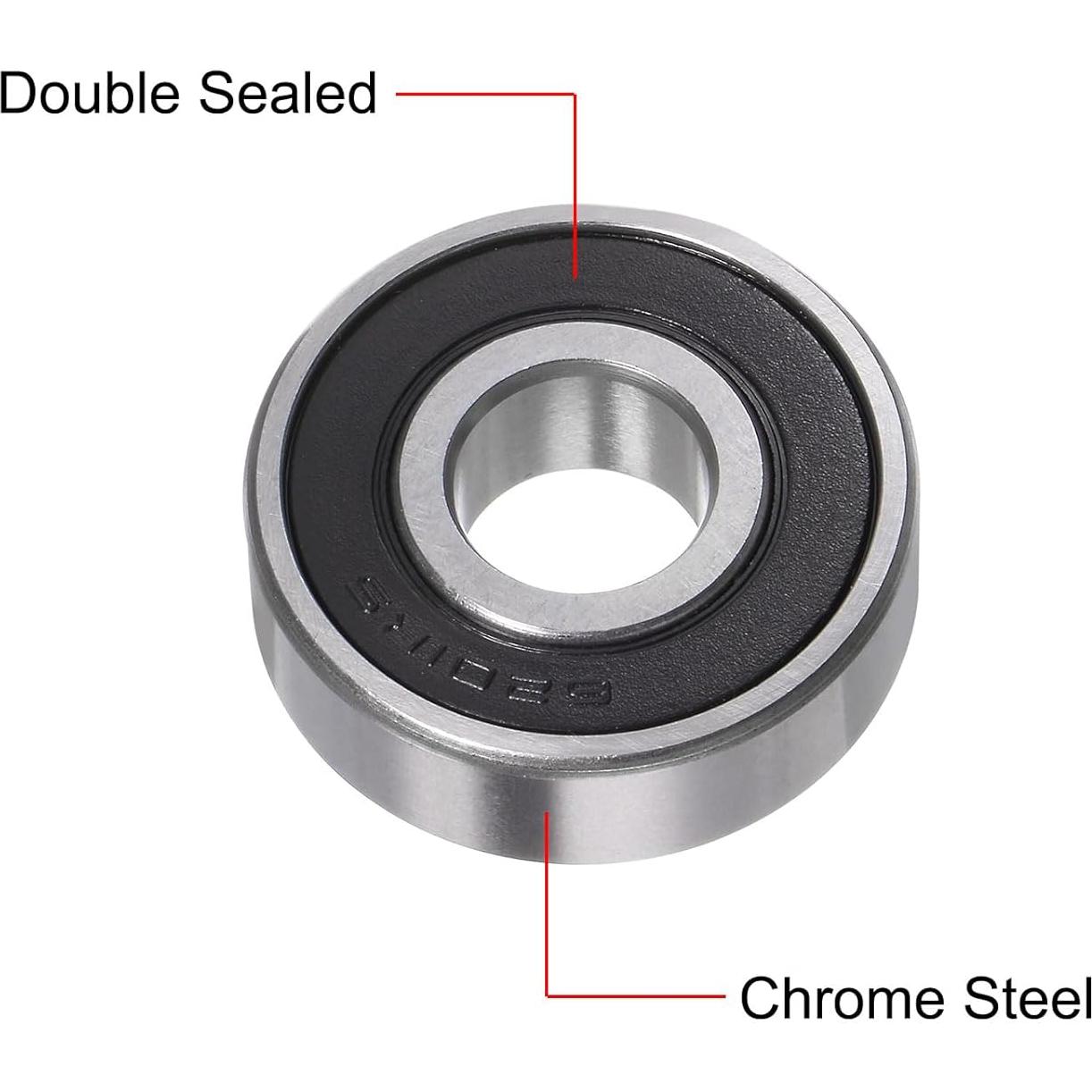 Rodamientos de Bolas uxcell 6201-2RS 12mm x 32mm x 10mm