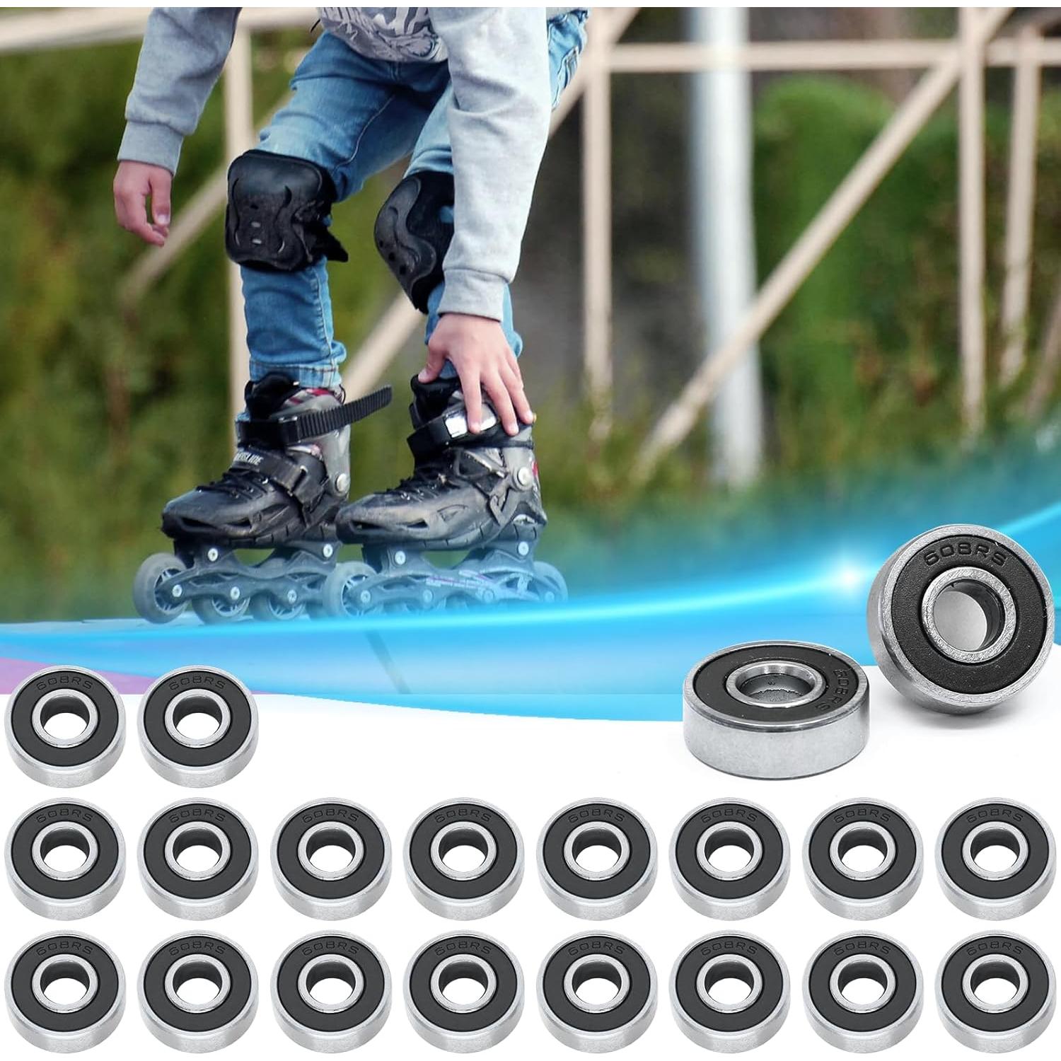 Rodamientos de Bolas 608RS Moicstiy 20 Pcs 8x22x7mm