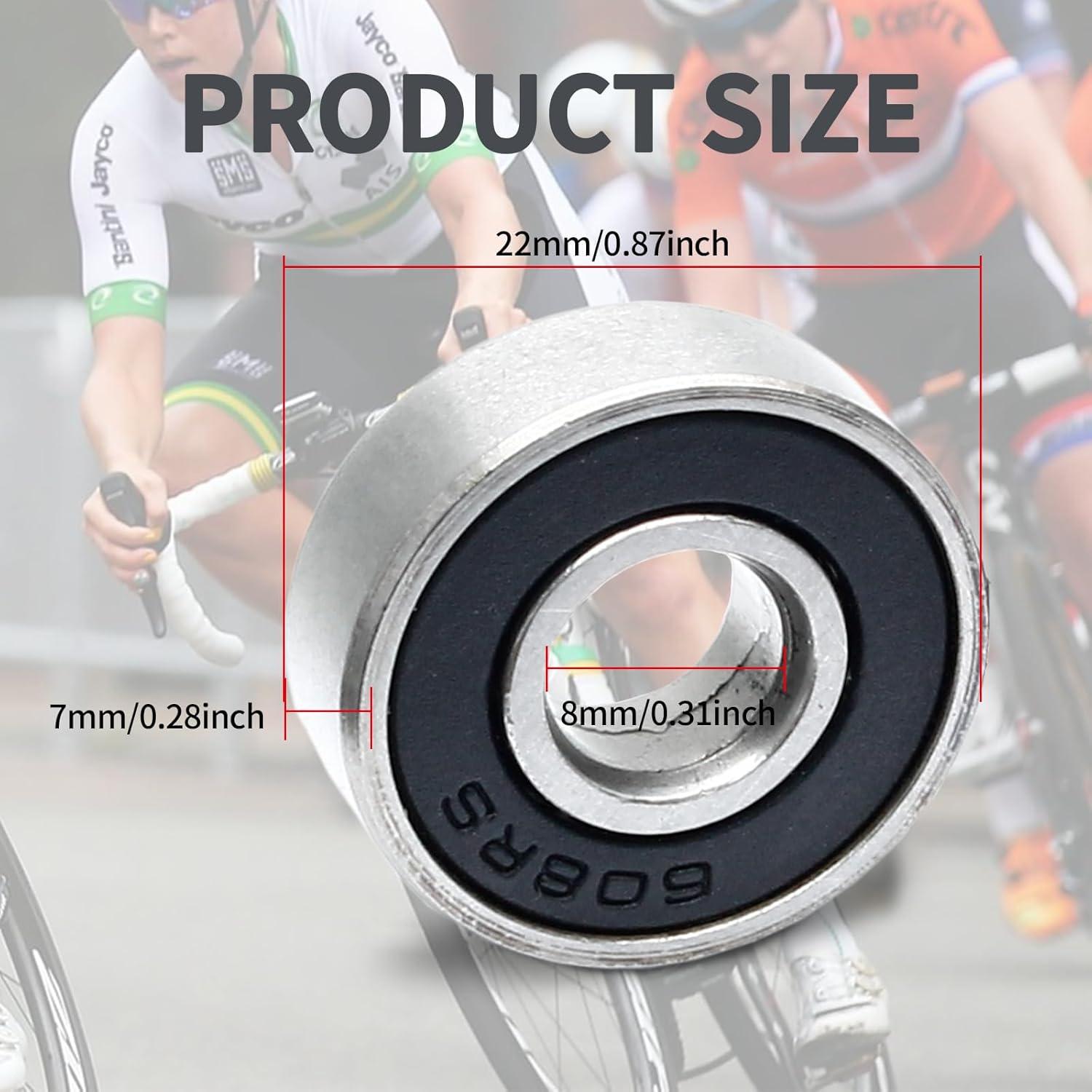 Rodamientos de Bolas 608RS Moicstiy 20 Pcs 8x22x7mm