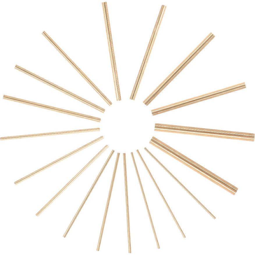 Kit de Varillas de Latón Swpeet 18 Piezas 2-8mm 100mm