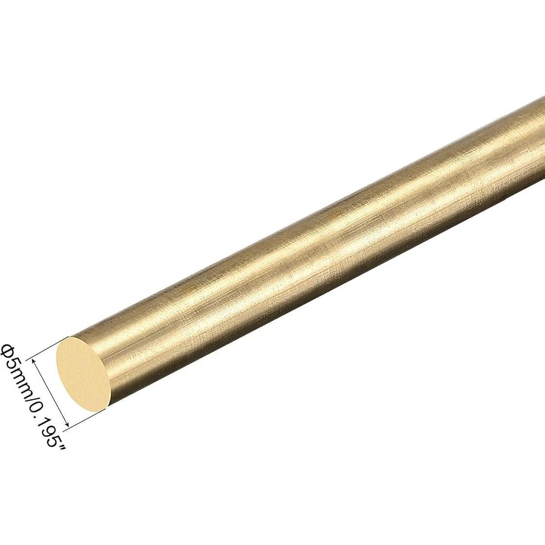 Barra Redonda de Latón uxcell 5mm x 350mm para Modelismo