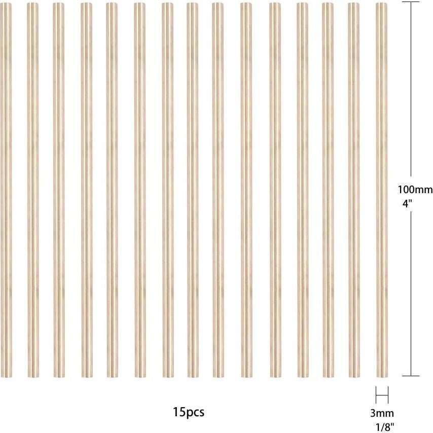 Barra Sólida de Latón 3mm x 100mm Swpeet - 15 Piezas