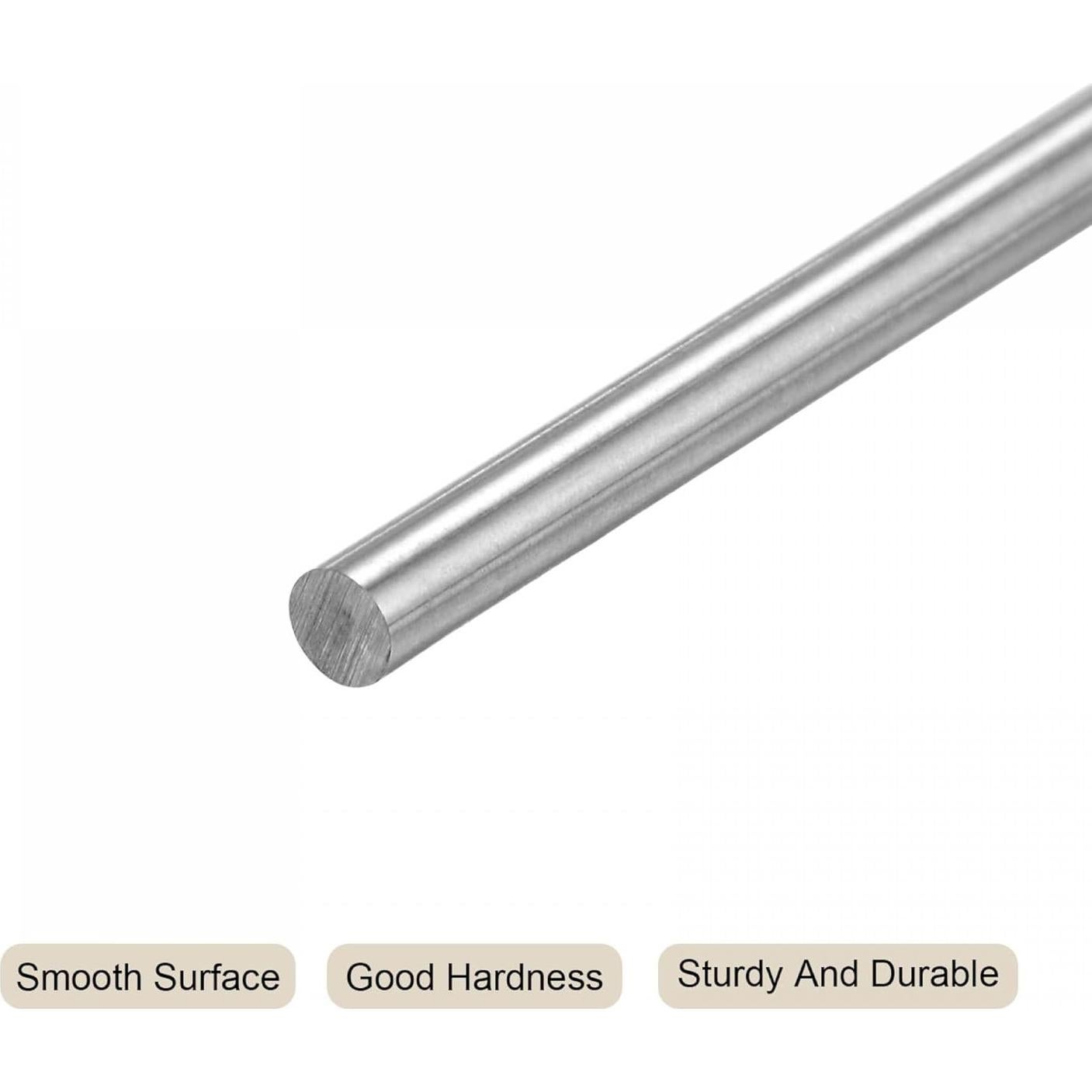 Barra de Acero Redonda HSS 2.6mm uxcell 60mm 5Pcs