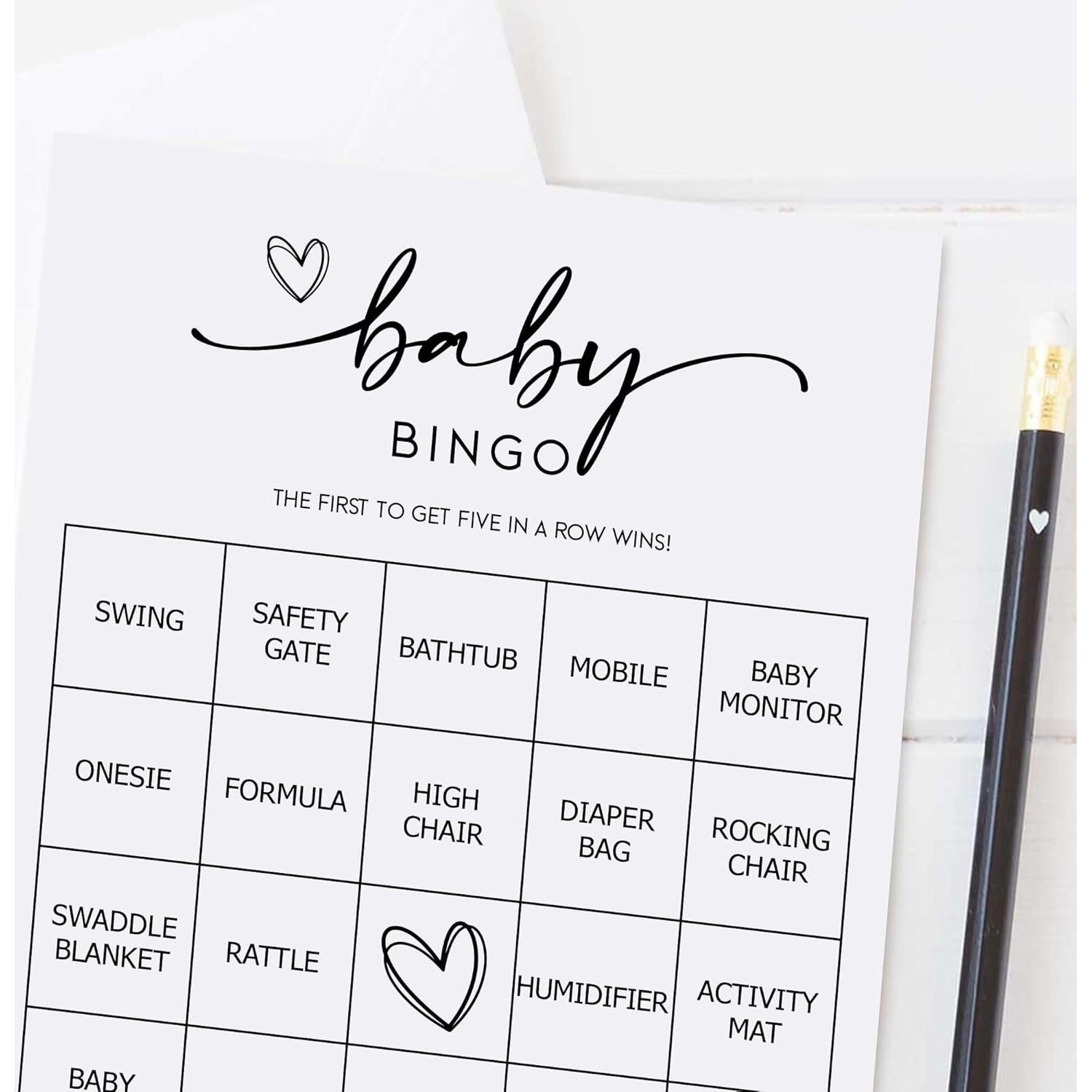 Juego de Bingo para Bebés All Ewired Up - 50 Tarjetas Únicas