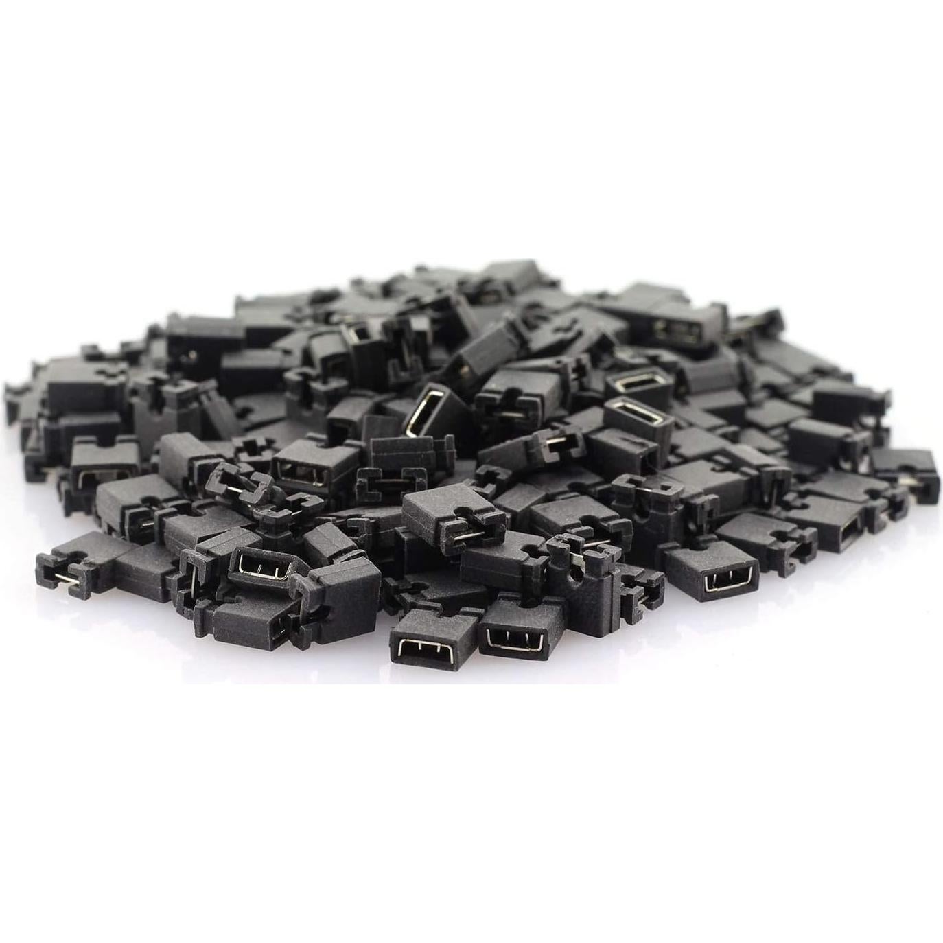 200 Tapas Jumper Estándar 2.54mm MEETOOT Negras para Placas