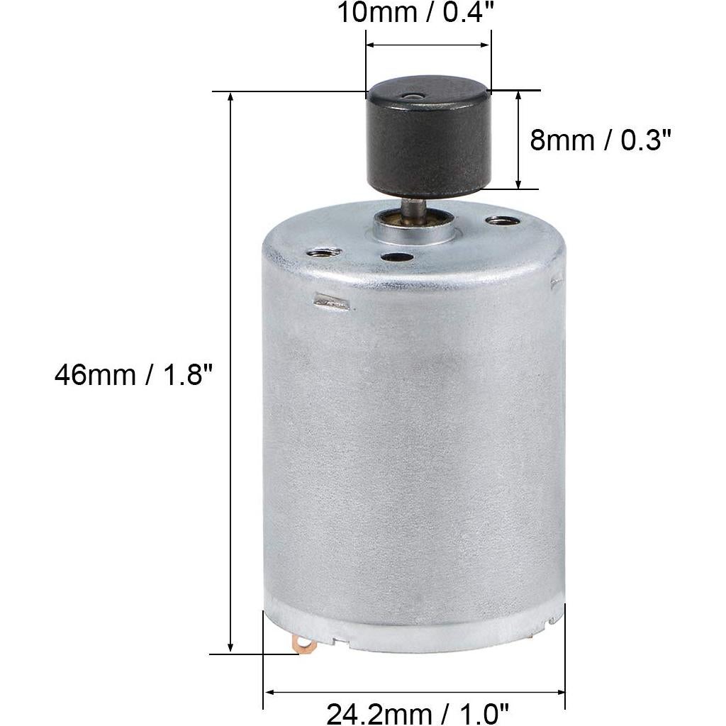 Motor de Vibración uxcell DC 24V 6000RPM 46x24.2mm para Masaje