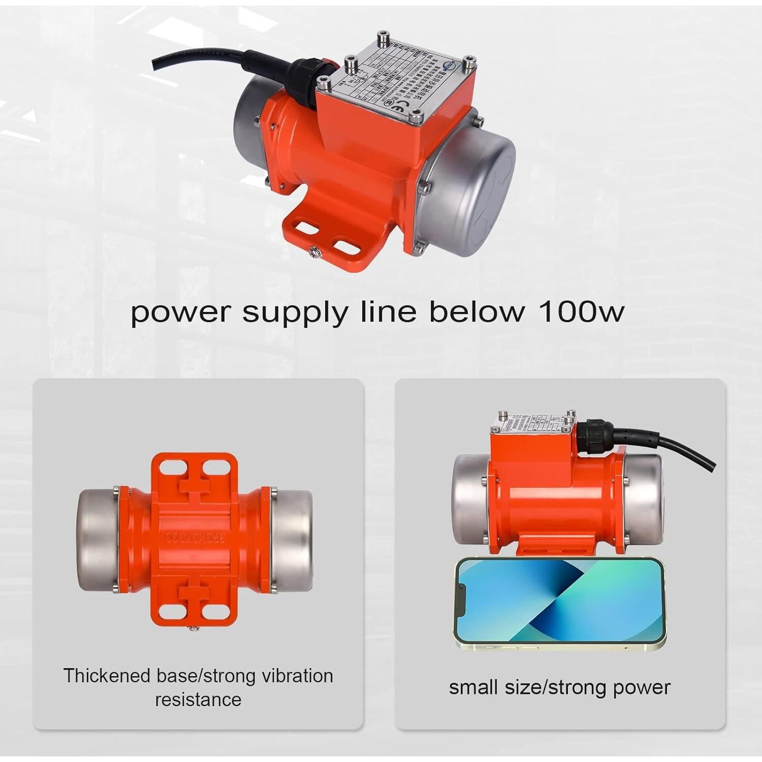 Vibrador de Concreto AC 30W Monofásico 110V Kun Shan