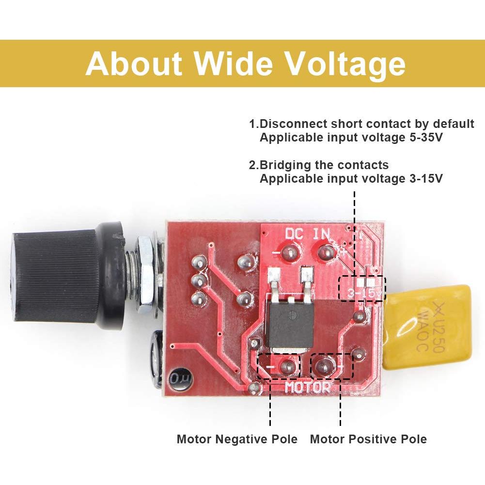 Controlador de Velocidad de Motor DC RioRand 3V-35V 5A PWM (2PCS)