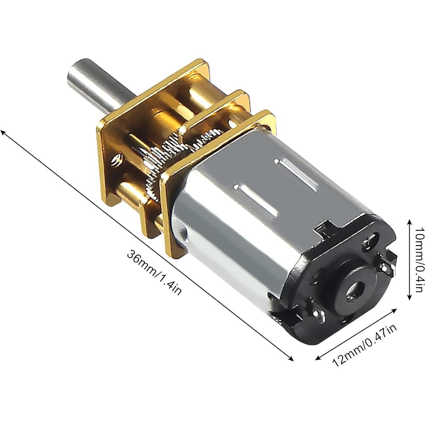 2 Motores de Engranaje N20 DC 6V 100RPM AITIAO Micro