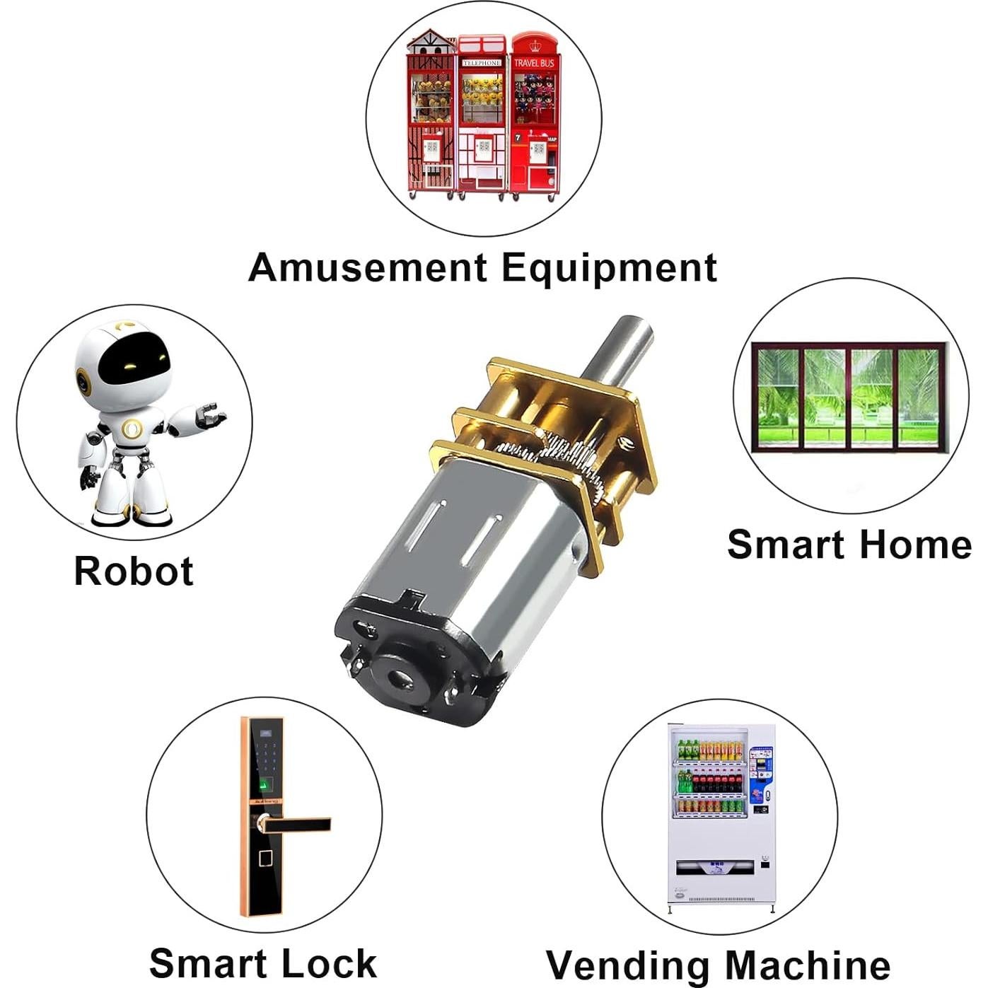 2 Motores de Engranaje N20 DC 6V 100RPM AITIAO Micro