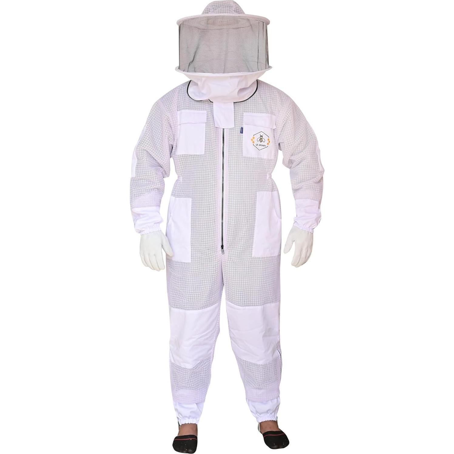 Traje de Apicultura US APIARY 3 Capas con Velo y Guantes