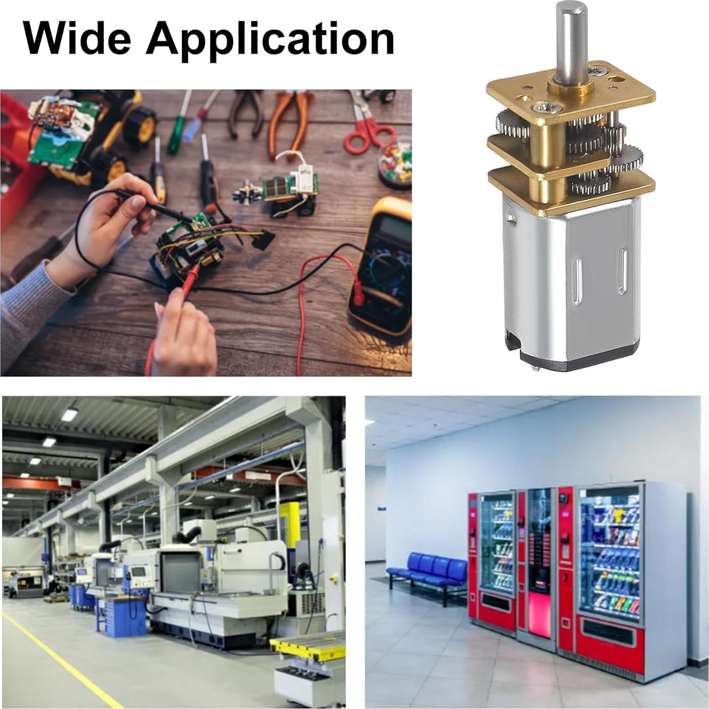 2 Piezas Motor de Engranaje DC 6V 60RPM Metal DORHEA