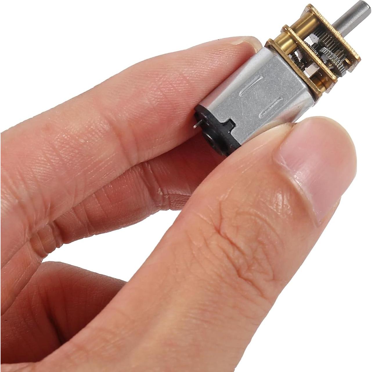 2 Piezas Motor de Engranaje DC 6V 60RPM Metal DORHEA