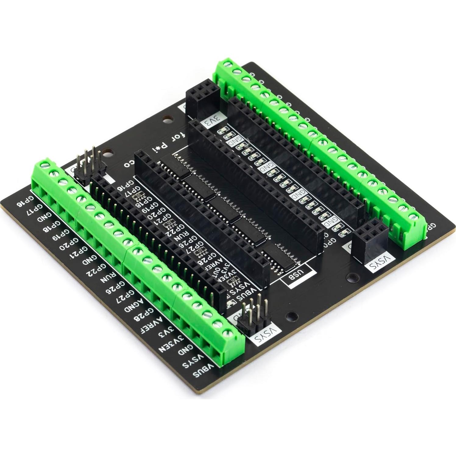 Placa de Desacoplamiento LED risingsaplings para Raspberry Pi Pico
