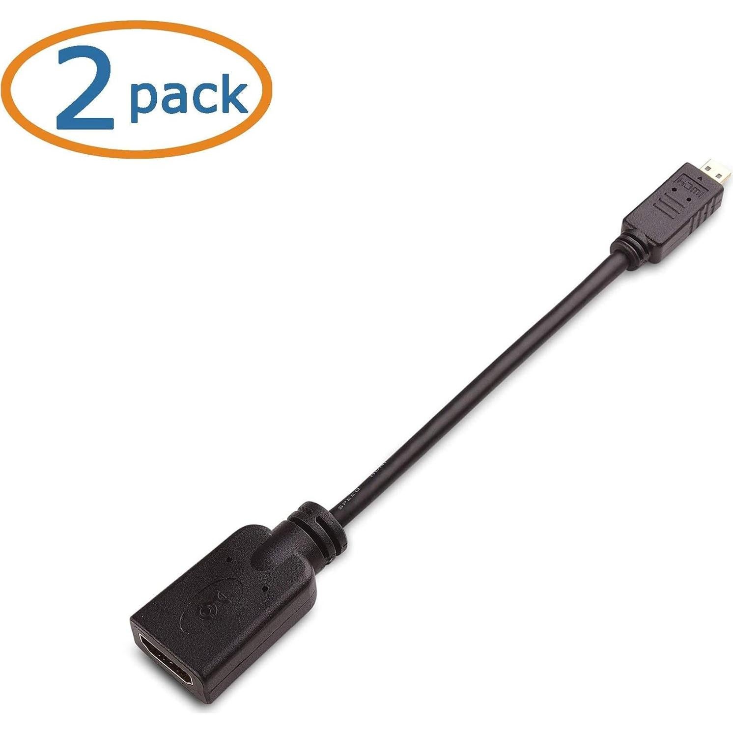 Paquete de 2 Adaptadores y Cables Micro HDMI a HDMI 4K Cable Matters