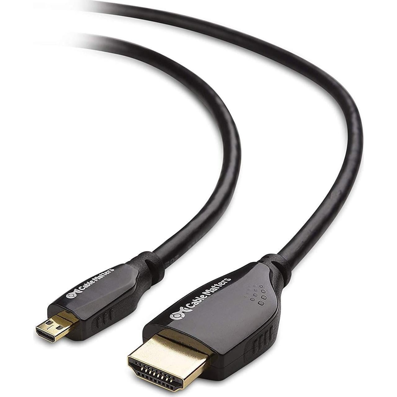 Paquete de 2 Adaptadores y Cables Micro HDMI a HDMI 4K Cable Matters
