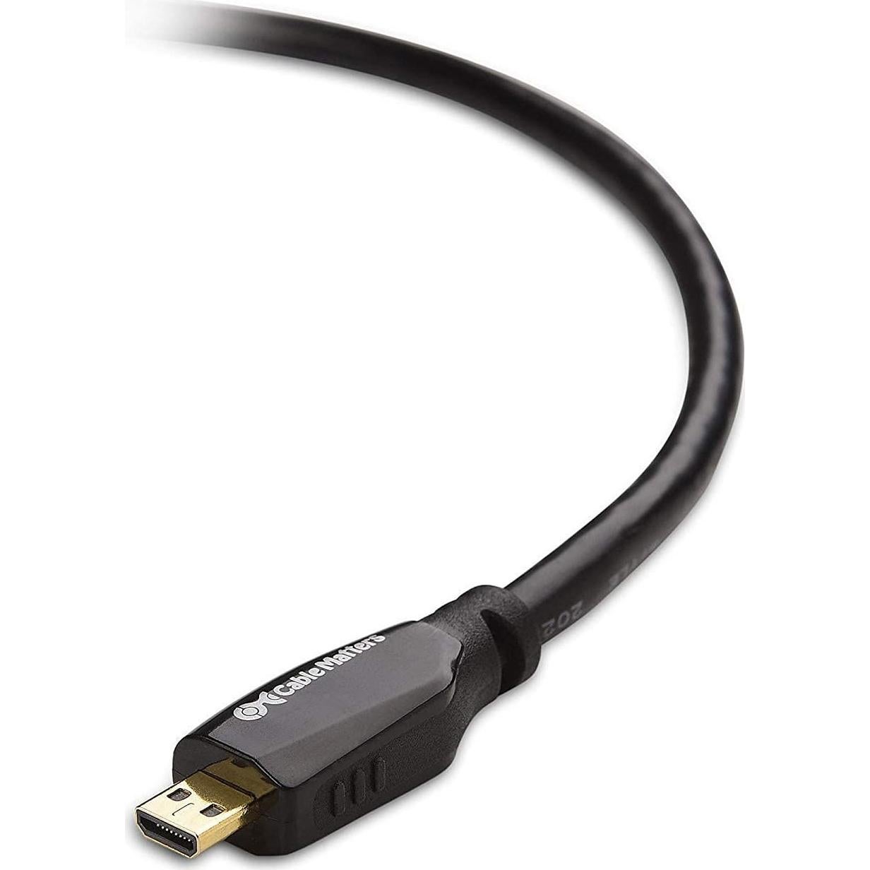 Paquete de 2 Adaptadores y Cables Micro HDMI a HDMI 4K Cable Matters