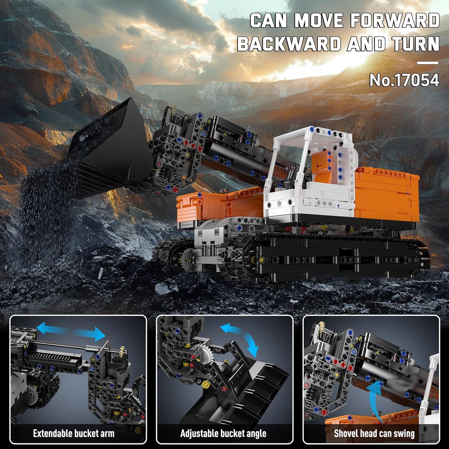 Cargador Frontal Neumático Mould King 17054 1423 Piezas