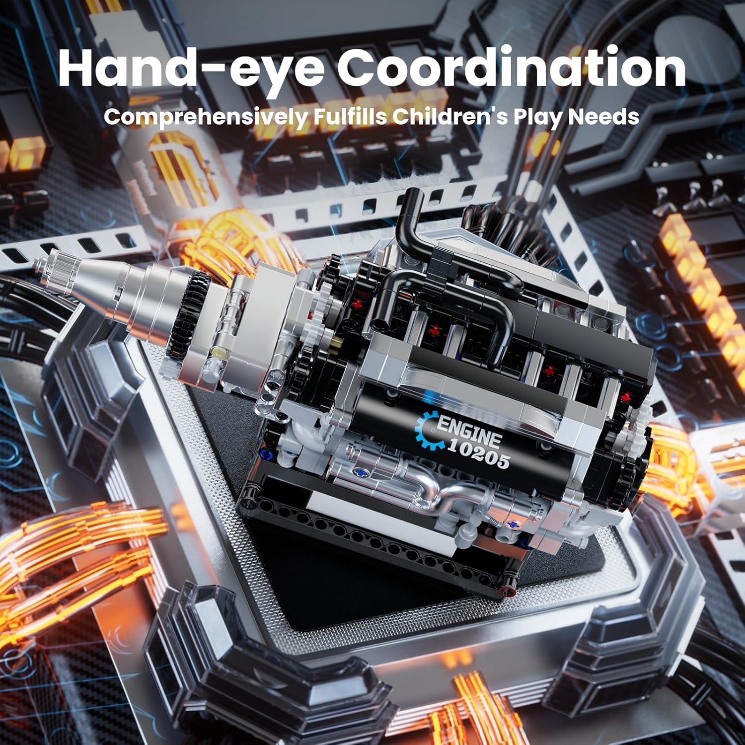 Kit Motor V12 Funcional Mould King 733 Piezas STEM 14+